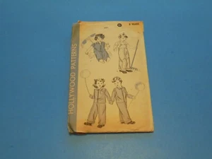 Mono y chaqueta de colección años 40 Hollywood patrón de costura 591 niño niña talla 2 - Imagen 1 de 3