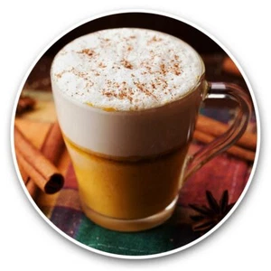 2 x Vinyl Stickers 15cm  - Pumpkin Spiced Latte Coffee Vintage  #46222 - Afbeelding 1 van 8