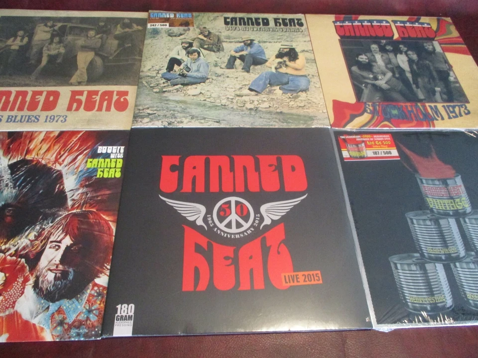 CANNED HEAT LIVE TOPANGA CORRAL +ILLINOIS + STOCKHOLM + 2015 5LPS + VINTAGE LPS - Image 1 of 1