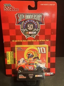 VTG 1948-1998 50TH ANNIVERSARY NASCAR DIECAST #10 TIDE COLLECTOR CARD, STAND NOS - Picture 1 of 7