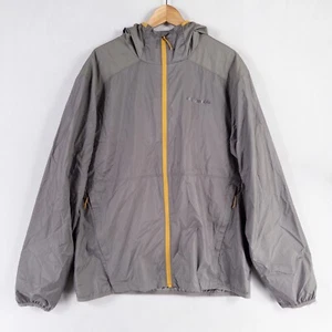 Chaqueta cortavientos Columbia para hombre grande gris ligera con capucha bolsillos con cremallera - Imagen 1 de 8