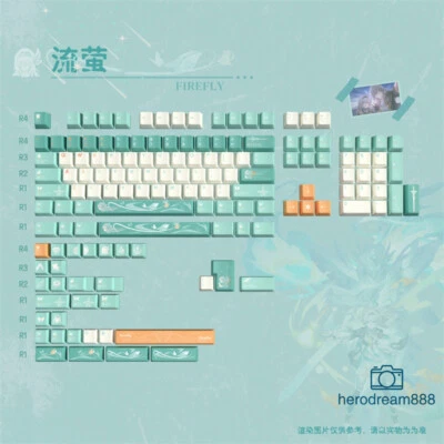 Honkai Star Rail Firefly Keycaps PBT Dye-sub 140 Keycaps for Cherry MX Keyboard - Image 1 of 4