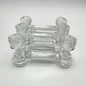 3 Stück Messerbänkchen Glas Pressglas Antik Büste ähnlich Baccarat Dom Pedro - Bild 1 von 18