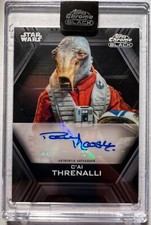 2022 Star Wars Chrome Black, Paul Kasey (C’AI Threnalli) Autograph Card AB-PK
