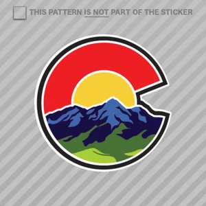 Colorado C Nature Logo Shaped Sticker Vinyl CO Denver Boulder Native - Bild 1 von 1