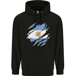 Torn Argentina Flag Argentinian Day Football Childrens Kids Hoodie - Picture 1 of 88