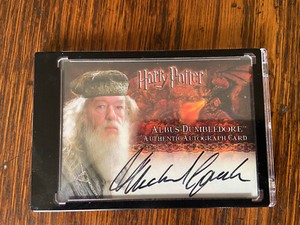 Harry Potter Goblet of Fire Update Dumbledore Michael Gambon autograph card