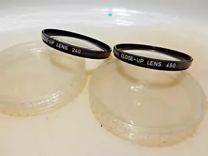 Vintage Canon 58mm Close-Up Lenses 240 & 450 Screw-in Type w/ OEM Plastic Cases - Picture 1 of 1