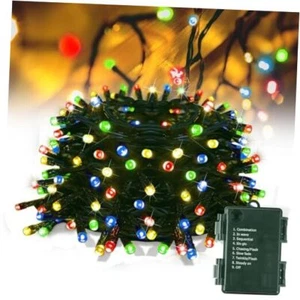 Twinkle Lights Battery Operated 100 LED Christmas String Lights 100L Multicolor - Picture 1 of 5