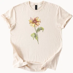 T-shirt acquerello fiori botanici maglietta grafica artistica - Foto 1 di 7