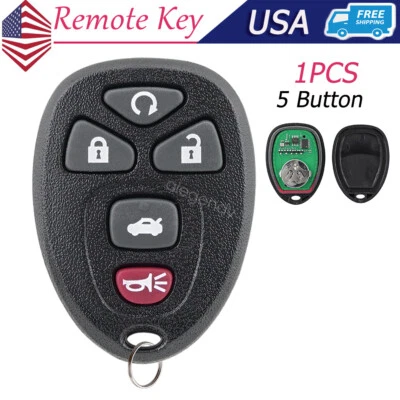 Reemplazo para Chevrolet Malibu 2004-2012 entrada sin llave mando a distancia coche llavero Foto 1 de 4