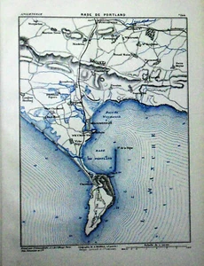 1884 Original Mappa Militare MARGA..PORTLAND RADE CARD.ENGLAND..ETNA - Bild 1 von 1