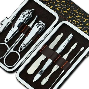 7pcs Pedicure / Manicure Set Nail Clippers Cleaner Cuticle Grooming Kit Gold - Picture 1 of 2