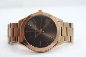 MICHAEL KORS Runway MK3181 Brown Dial Womens Watch New Battery - Picture 1 of 6