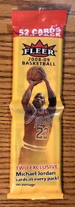 2008-09 Fleer Basketball 52 Card Rack Pack- (2) Michael Jordan Exclusive Cards - Picture 1 of 2