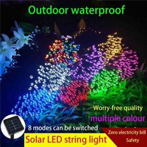 39Ft Outdoor String Lights Patio Party Yard Garden Wedding 100 LED Solar Powered