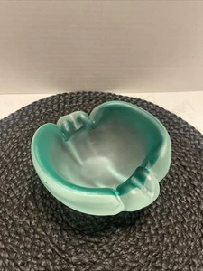 Cenicero transparente vintage años 60 MCM cristal de Murano esmerilado verde azulado raro *leer - Imagen 1 de 10