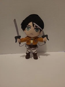 ANIME Attack On Titan Eren Yeager 10" Plush With Swords Great Eastern - Picture 1 of 2