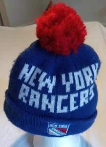 NHL New York Rangers Blue And Red Beanie Men's One Size Fits All - Picture 1 of 4