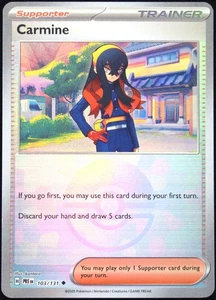 Pokemon TCG Carmine 103/131 Prismatic Evolutions Poke Ball Reverse Holo - NM - Picture 1 of 10