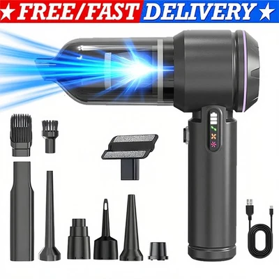 17000PA Wet/Dry Car Vacuum Cleaner 12V Cordless Handheld Vac Air Duster Portable - Image 1 of 4
