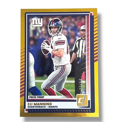 2025 Donruss Eli Manning Press Proof Gold 27/50 #275  - Image 1 of 2