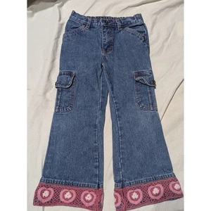 Faded Glory Glory Girls Club Flare Vintage Jeans With Pink hearts Toddler Girls - Picture 1 of 6