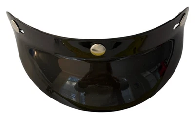 Козырек мотоциклетного шлема черный с тремя защелками солнцезащитный козырек ширина 8 дюймов - Изображение 1 из 4