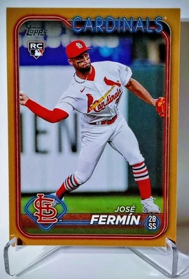 2024 Topps Series 1 Jose Fermin Gold /2024 #305 RC Rookie St Louis Cardinals - Image 1 of 3