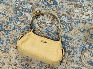 Bolso de Hombro Etienne Aigner Yute Baguette Cartera Doble Bolsillos Beige 🌺 - Imagen 1 de 12