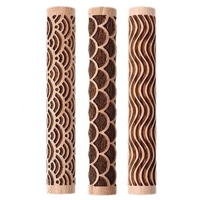 Nudelholz Aus Massivem Buchenholz, Tonwerkzeuge, Holznudelholz, Keksform, T2611 - Bild 1 von 4