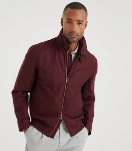 BRUNELLO CUCINELLI Bomberjacke Techno Cotton Gabardine in Burgundy Größe IT 52 - Bild 1 von 19