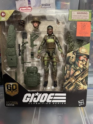 Figura de acción G.I Joe Classified Series 60 aniversario Marine Sniper 6" Foto 1 de 4