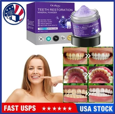 Dental Restoration Mineral Powder, Mineral Tooth Powder, Teeth Whitening USA. - Image 1 of 4