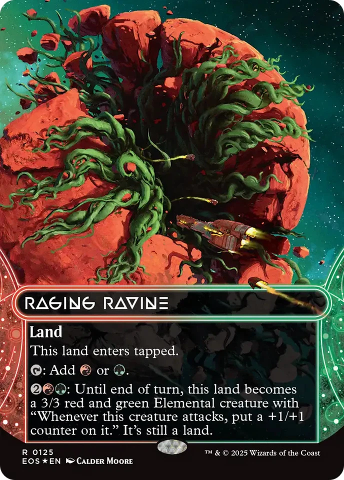 Raging Ravine (0125) (Borderless) (Galaxy Foil) [Edge of Eternities: Stellar - Image 1 of 1