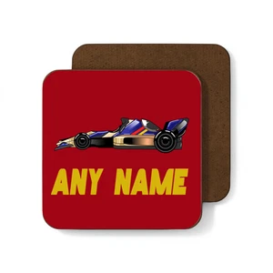F1 Coaster - Formula One F1 Racing Car Track Coaster Tea Coffee - Red - Picture 1 of 9