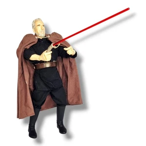 Star Wars  Count Dooku 30cm Articulated Figurine Clothed W/Light Sabre - Picture 1 of 20