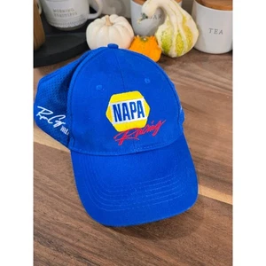 Cappellino da baseball NAPA Racing NASCAR Cup IndyCar Driver autografato ricamato blu - Foto 1 di 8