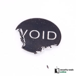 10mm Round Destructible Eggshell VOID label, Pack of 100 - Foto 1 di 4