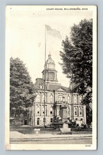 Millersburg, Historic 1880 Holmes County Courthouse Clock, Vintage Ohio Postcard