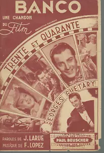 33 PARTIZIONI FRANCAIS ANNI '40 LANCIA, MARIANO, DASSARY, GUARTY, NAVARRA - Foto 1 di 1