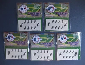 CHICAGO WHITE SOX FINGERNAIL TATTOOS LOT OF FIVE PACKS NEW IN PACKAGE MLB - Picture 1 of 2