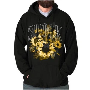 Vintage Urban Streetwear Shook Sunflowers Hoodie Hooded Sweatshirt Men Women - Picture 1 of 7