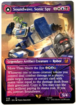 MTG Soundwave, Sonic Spy *SHATTERED GLASS* BOT Transformers 028 NM - Image 1 of 4