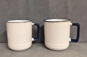 2 x Mason Cash Enamour Blue and White Coffee Mugs. - Picture 1 of 6