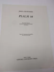John Crawford Psalm 98 Brass Quintet and Piano Sheet Music - Picture 1 of 7