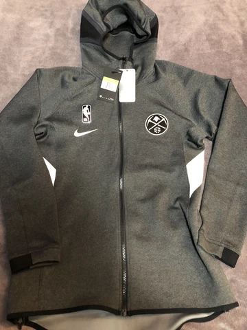 NWT Nike NBA Denver Nuggets Ghost Gray Therma Flex Hoodie Size Small Cover