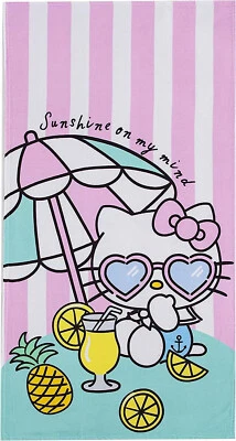 Towel - Hello Kitty and Friends - Pink Lemonade Microfiber Beach/Bath 27x54" - Image 1 of 4