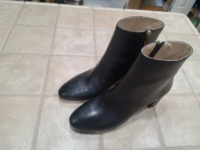 $449 Bruno Magli VINNY LEATHER ANKLE BOOT Womens Shoes Black SZ 10 EU 40 NWOB - Image 1 of 4