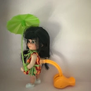 Vintage Liddle Kiddles Cherry Blossom Skediddle Asian Little Doll Walks Umbrella - Picture 1 of 9
